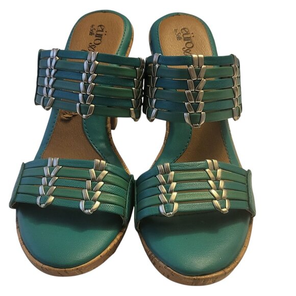 EUROSOFT | Teal Green Silver Chevron Outdoor Heels - Picture 2 of 9